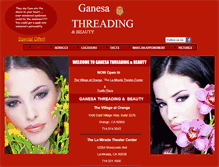 Tablet Screenshot of ganesabeauty.com